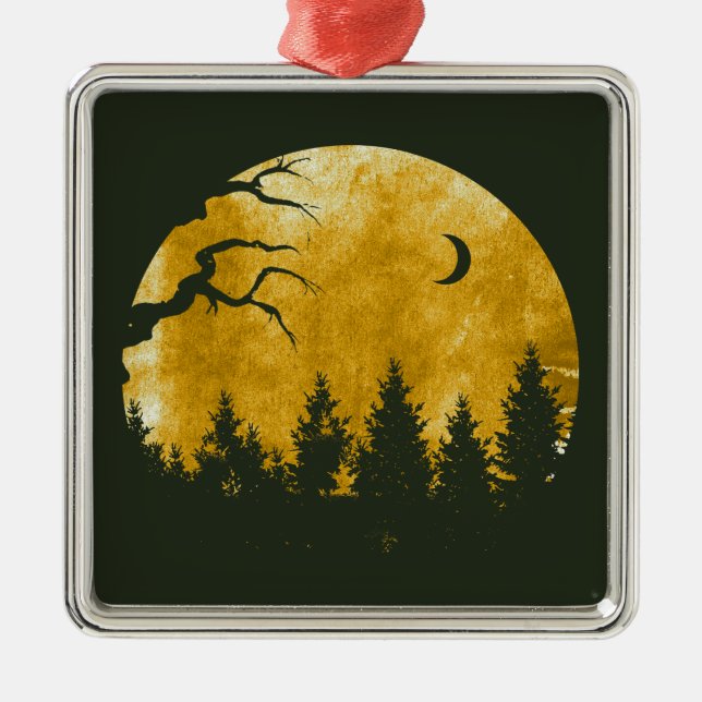 Golden Woods Metal Tree Decoration (Front)