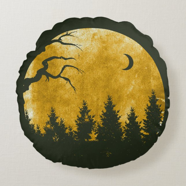 Golden Woods Round Cushion (Front)