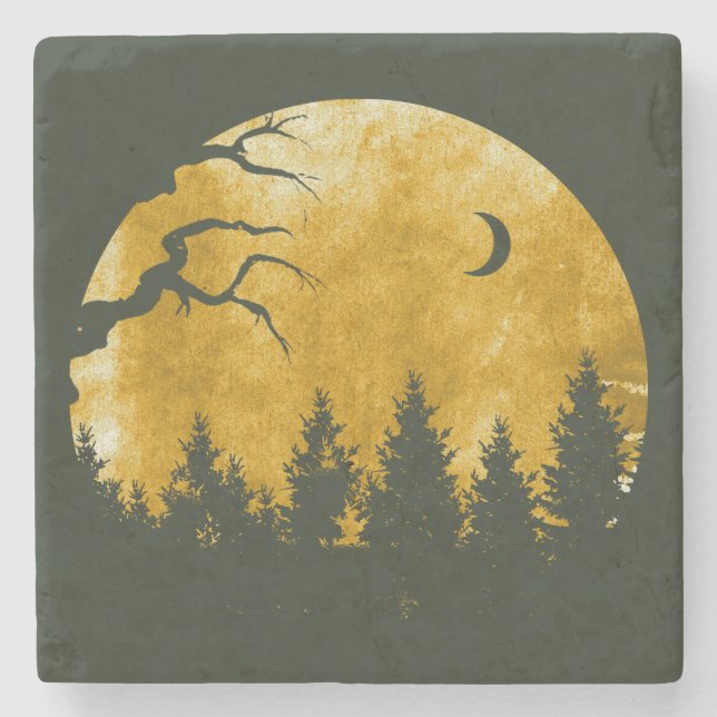 Golden Woods Stone Coaster (Front)