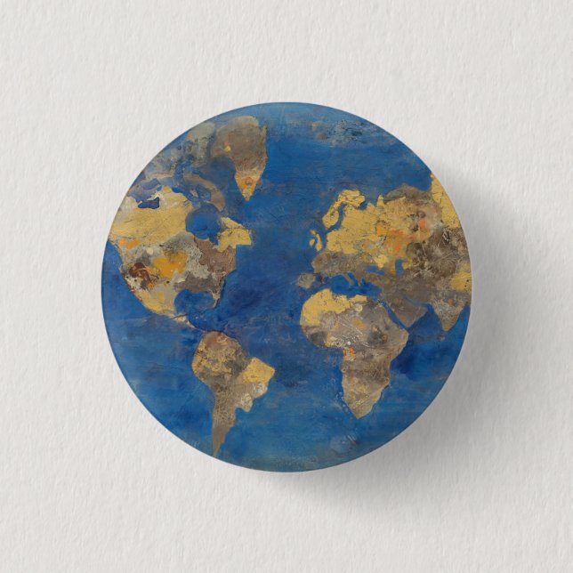Golden World 3 Cm Round Badge (Front)