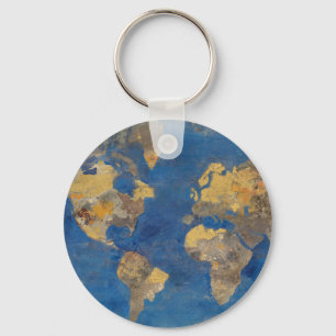 Golden World Key Ring