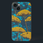 Golden Yarrow Garden with Blue Background iPhone 13 Case<br><div class="desc">Golden yarrow flowers punctuate this beautiful garden scene. The blue background also holds a hint of leaves scattered throughout. It’s like looking at a Magic Eye photo except much more fun!</div>