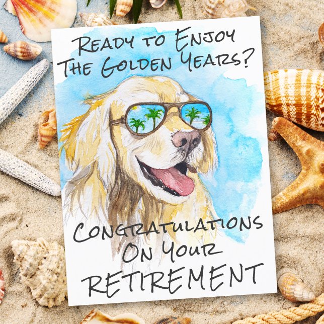 Golden Years Cute Funny Retirement Congratulations Postcard (Creator Uploaded)