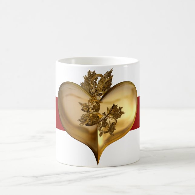 Golden Years | dark red stripe Coffee Mug (Center)