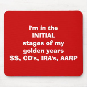 Golden Years Initials Mousepad