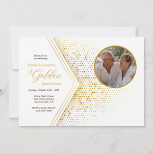 Golden Years Photo Anniversary Party Invitation