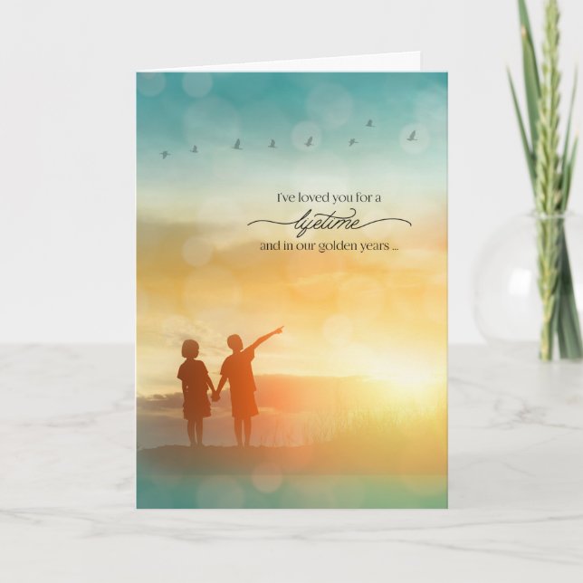 Golden Years Summer Lake Lifetime of Love Card (Front)