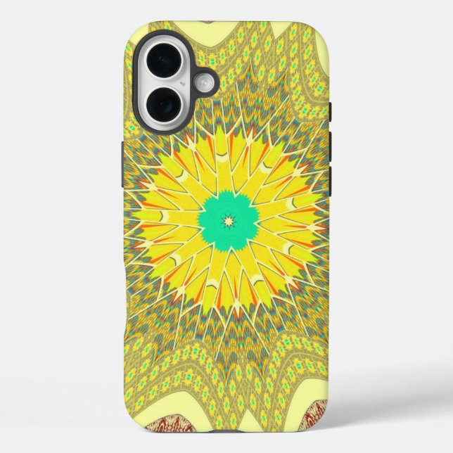 Golden Yellow African ethnic tribal pattern Case-Mate iPhone Case (Back)