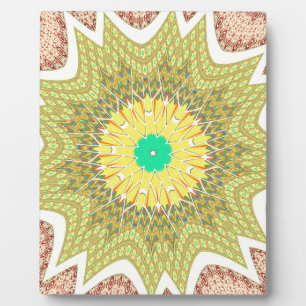 gOLDEN YELLOW African ethnic tribal pattern Plaque