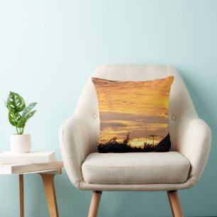 Golden Yellow Amazing Sunset, Cushion