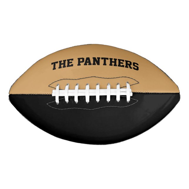 Golden Yellow and Black Custom Football American Football (Front)