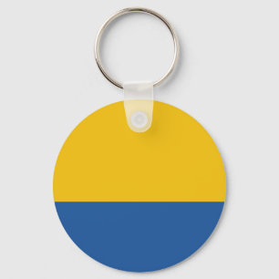 Golden Yellow and Royal Blue Key Ring
