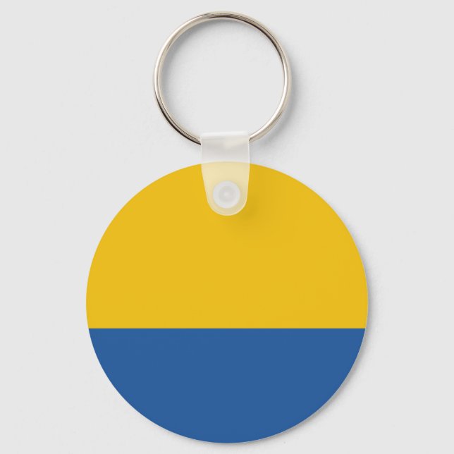 Golden Yellow and Royal Blue Key Ring (Front)