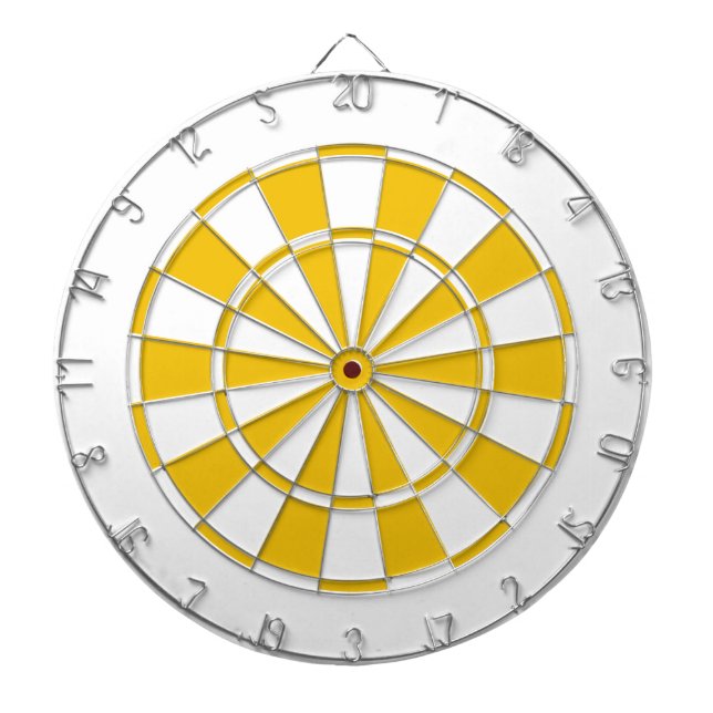 golden yellow and white dartboard (Front)