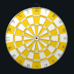 Golden Yellow And White Dartboard<br><div class="desc">Golden Yellow And White Dart Board</div>