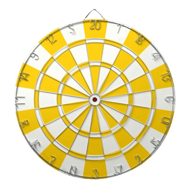 Golden Yellow And White Dartboard (Front)