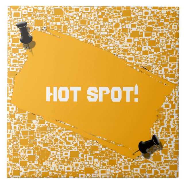 Golden Yellow and White Mini Tile Design (Front)