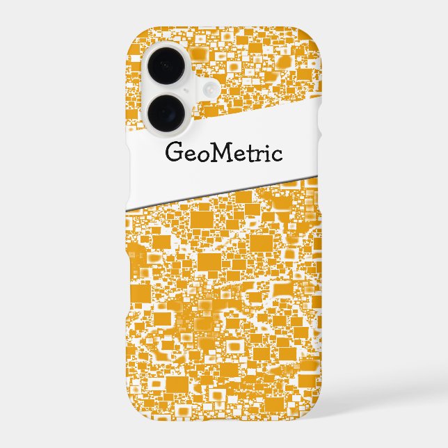 Golden Yellow and White Mini Tile Design (Back)