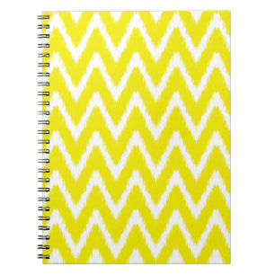 Golden Yellow Asian Moods Ikat Chevrons Notebook