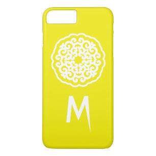 Golden Yellow Asian Moods Mandalla with initial iPhone 8 Plus/7 Plus Case