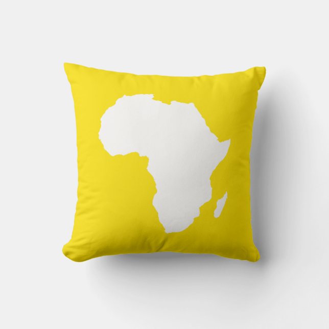 Golden Yellow Audacious Africa Cushion (Front)
