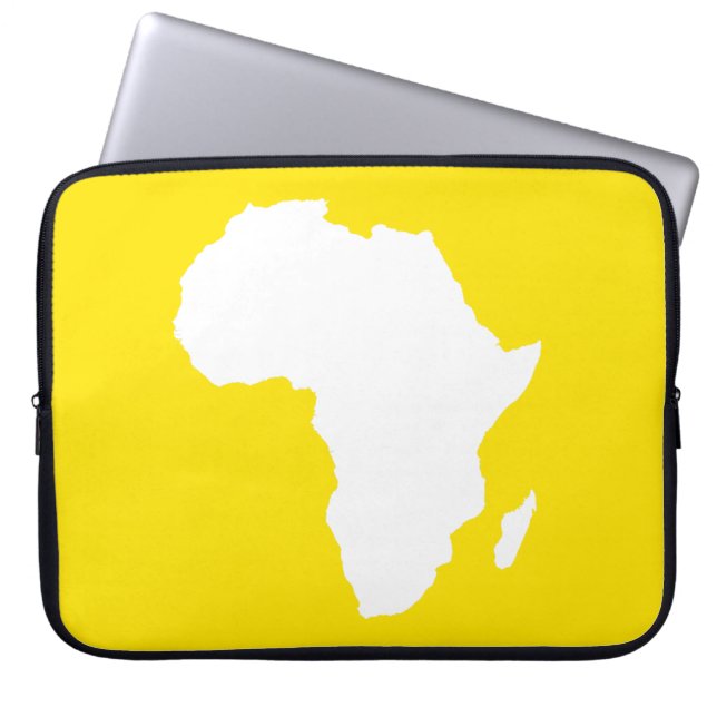 Golden Yellow Audacious Africa Laptop Sleeve (Front)