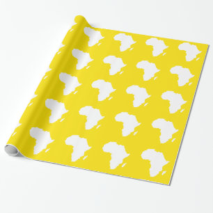 Golden Yellow Audacious Africa Wrapping Paper