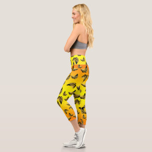 Golden Yellow Bananas,    Capri Leggings