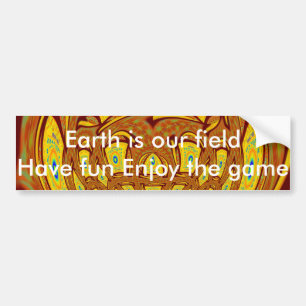 Golden Yellow Baseball Glove Art Print Bumper Sticker