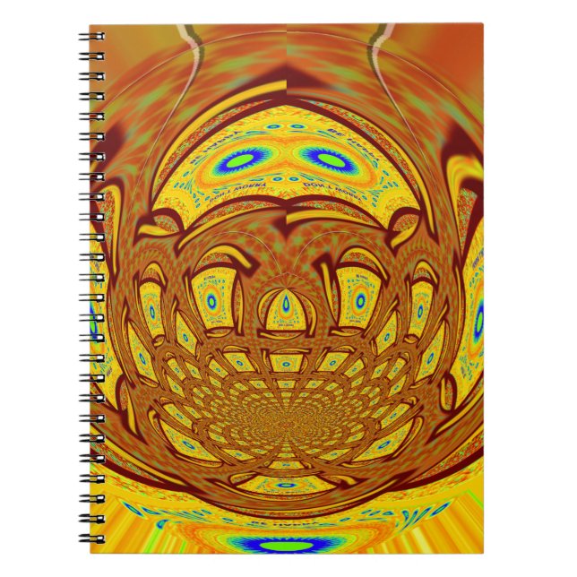 Golden Yellow Baseball Glove Art Print Notebook (Front)