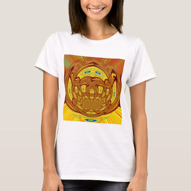 Golden Yellow Baseball Glove Art Print T-Shirt (Front)