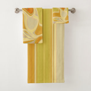 Golden Yellow Bath Towel Set