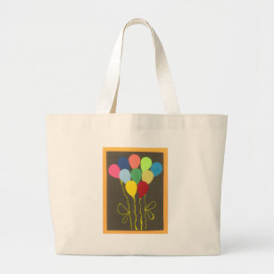 Golden Yellow Birthday Large Tote Bag