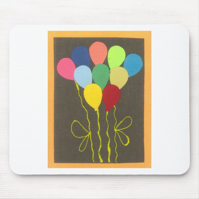 Golden Yellow Birthday Mouse Mat (Front)