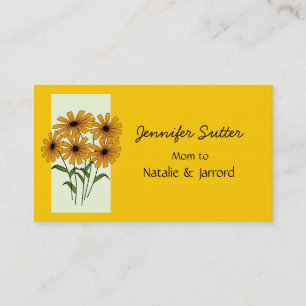Golden Yellow Black Eyed Susan Flowers Mummy Card