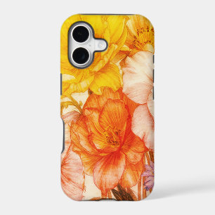 Golden Yellow Blooming Flowers On An iPhone