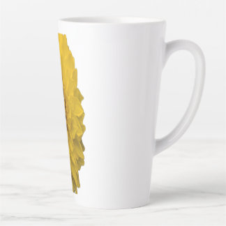 Golden Yellow Chrysanthemum Flower Latte Mug