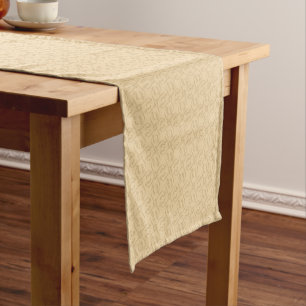 Golden yellow country farmhouse style short table runner