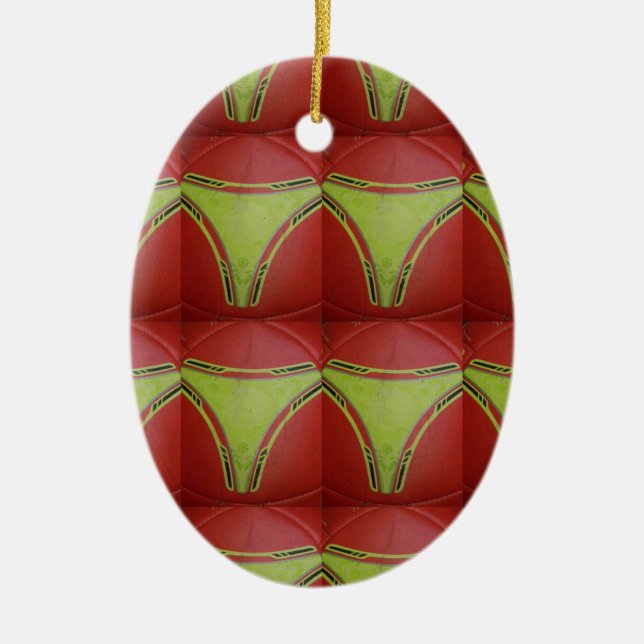 Golden yellow curves.JPG Ceramic Tree Decoration (Front)