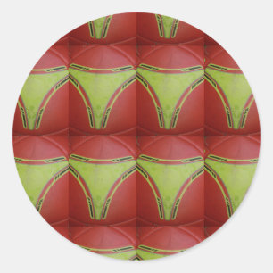 Golden yellow curves.JPG Classic Round Sticker