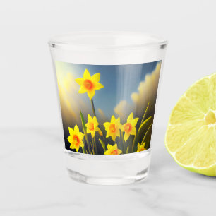 Golden Yellow Daffodil Temptations,  Shot Glass
