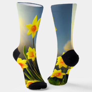 Golden Yellow Daffodil Temptations, Socks