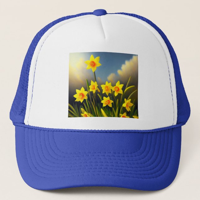Golden Yellow Daffodil Temptations,  Trucker Hat (Front)