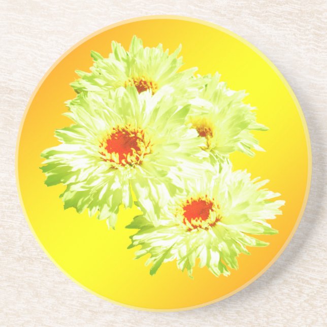 Golden Yellow Daisies, Coaster (Front)