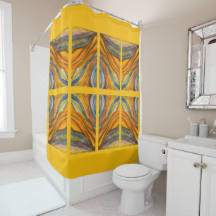 Golden Yellow Desert Inspirations Shower Curtain