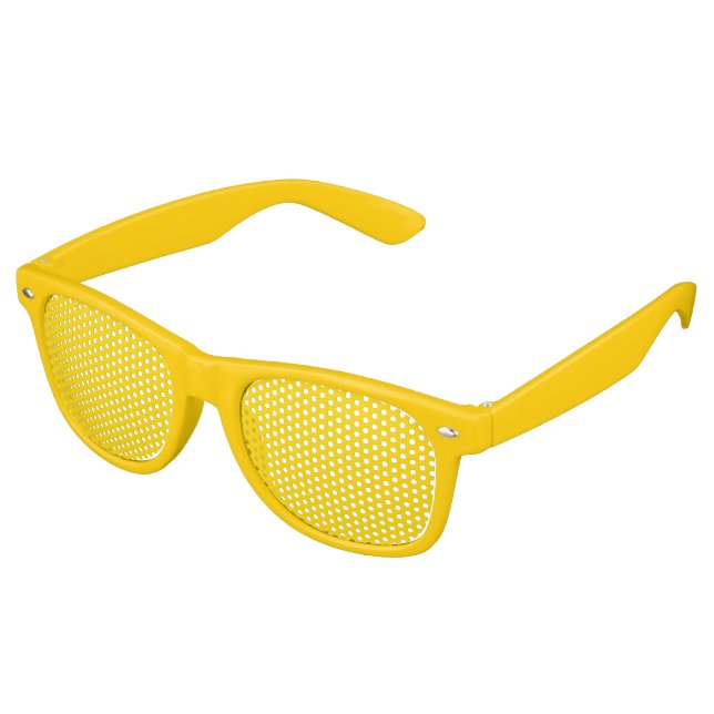 Golden yellow ffd700 retro sunglasses (Angled)