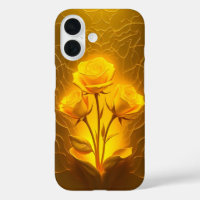 Golden Yellow Floral Light iPhone Case