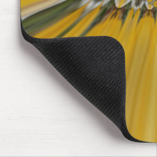 Golden Yellow Flower Pattern Design Art Mouse Mat