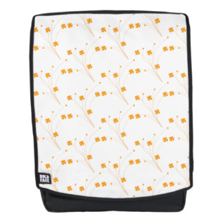 Golden Yellow Flowers, Small Floral Print Backpack