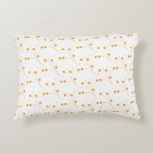 Golden Yellow Flowers, Small Floral Print Decorative Cushion